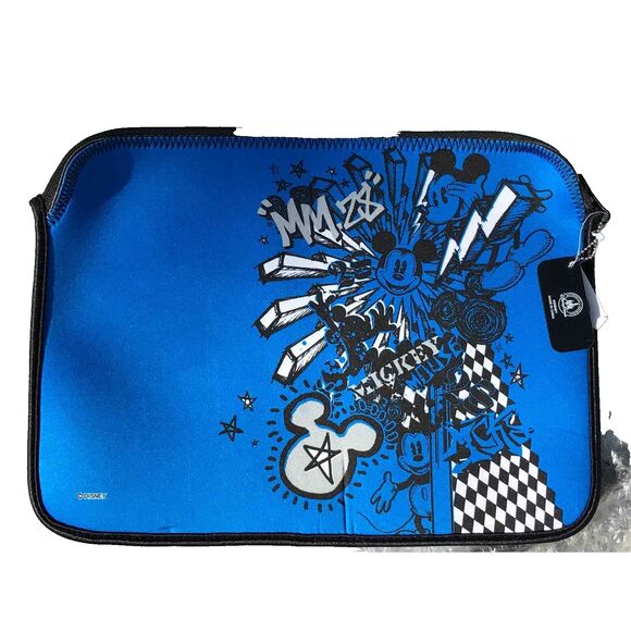 NWT Disney Parks D-tech Large Device Zippered Bag Pouch Mickey Mouse Graffiti - Picture 2 of 5